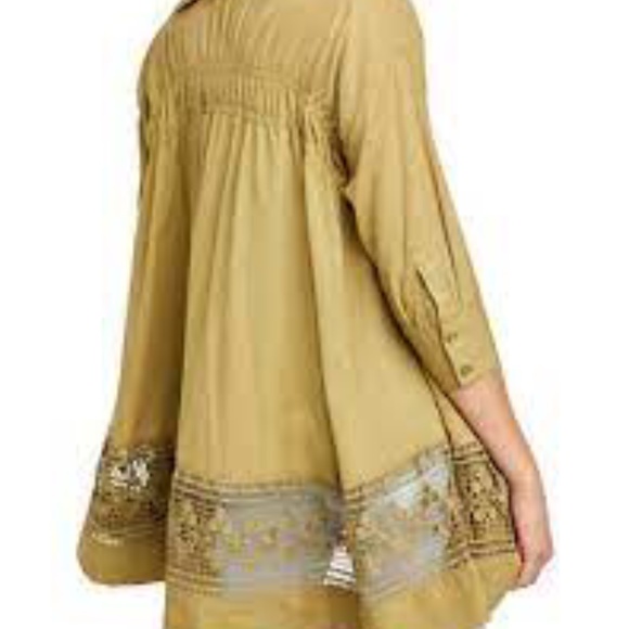 Free People Gardens Tunic in Green Clay sz xs NWT - Picture 4 of 4